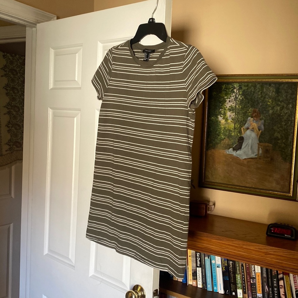 Striped T shirt dress